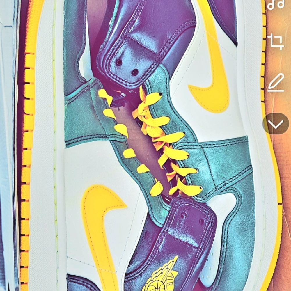 Nike Air Jordan Sneakers - Yellow and Green
